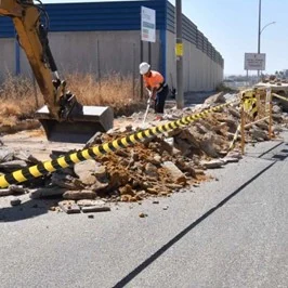 Obra de redes en calzada